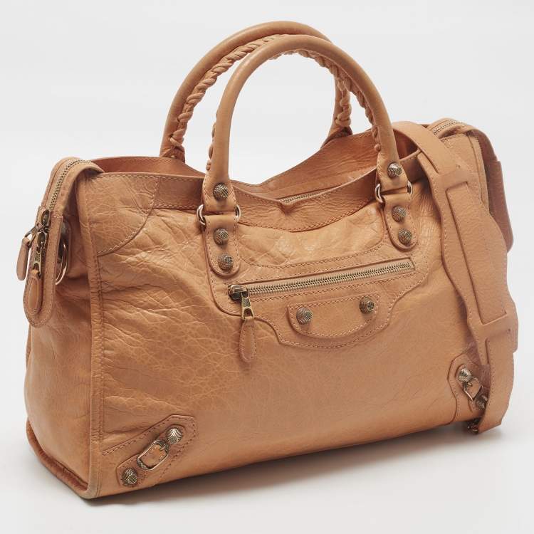 Pre Owned Balenciaga RGH Classic City Orange Leather Bag