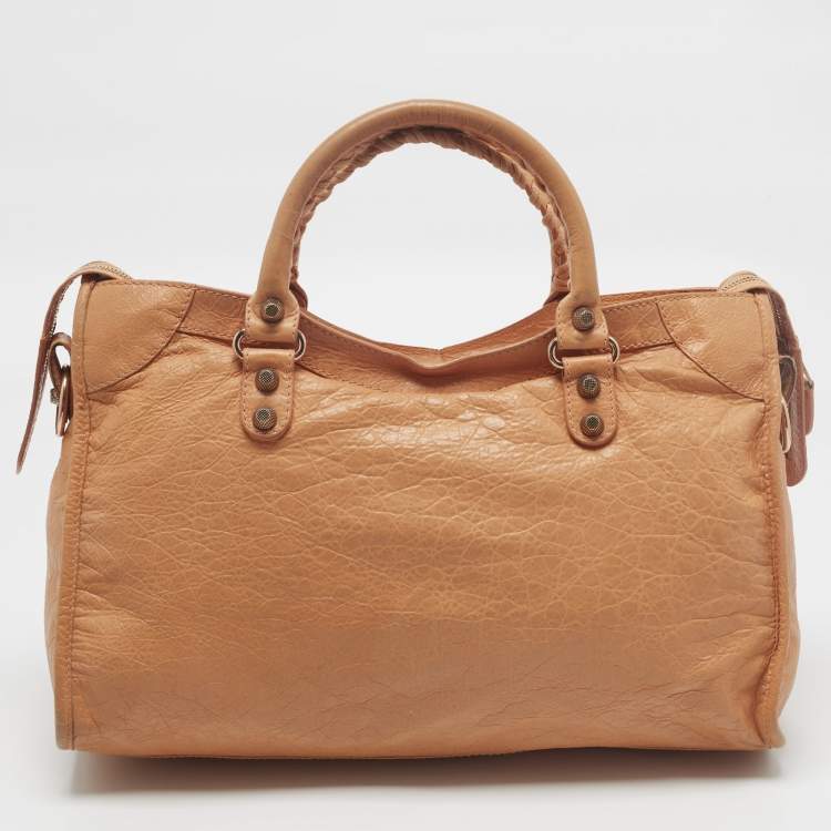 Pre Owned Balenciaga RGH Classic City Orange Leather Bag