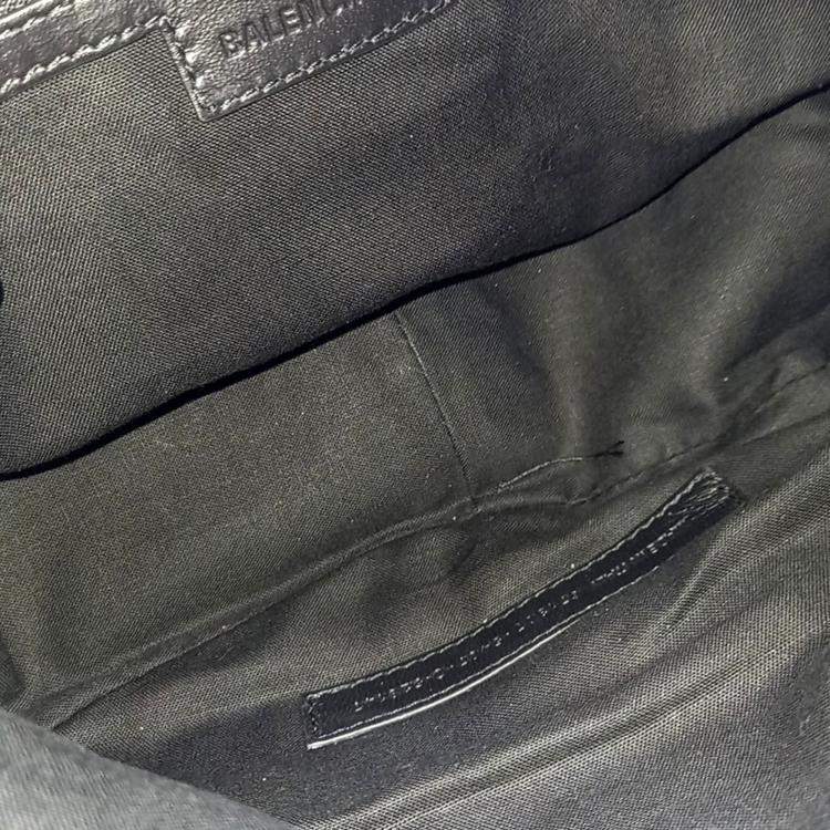 Pre Owned Balenciaga Purple Leather Le Cargo Bag Small