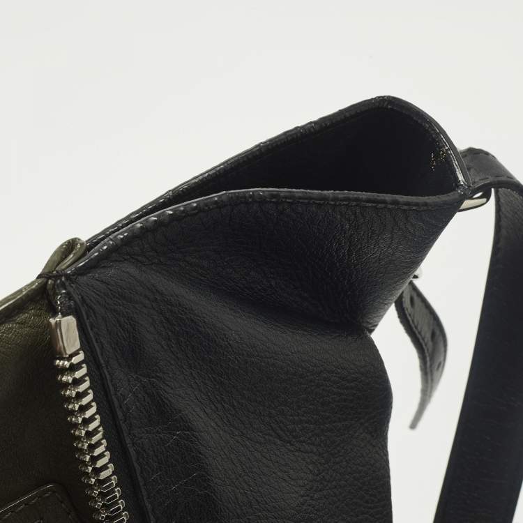 مملوكة مسبقًا Balenciaga Papier Drop Black Leather Bucket Bag