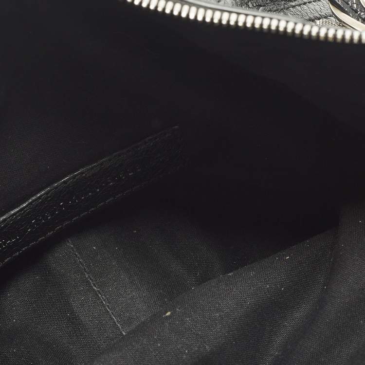 Pre Owned Balenciaga Le Cagole Small Black Leather Shoulder Bag