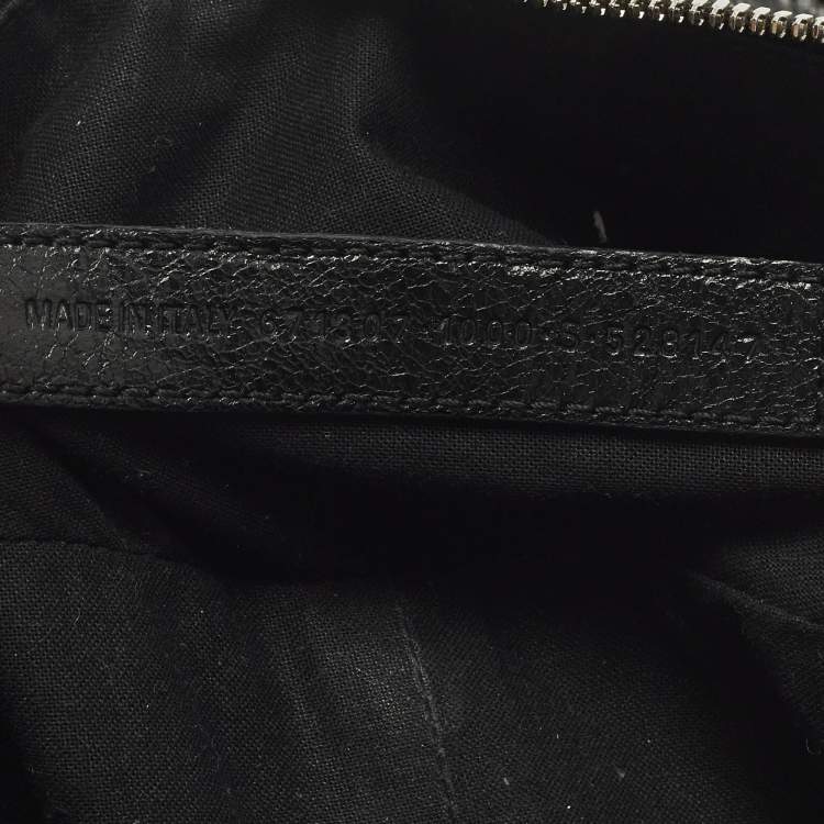 Pre Owned Balenciaga Le Cagole Small Black Leather Shoulder Bag