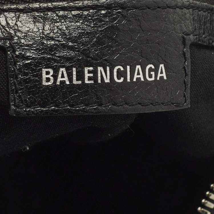 Pre Owned Balenciaga Le Cagole Small Black Leather Shoulder Bag