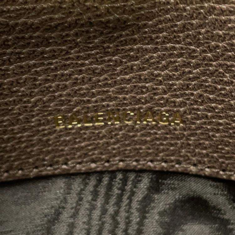 Pre Owned Balenciaga Gucci X Balenciaga The Hacker Project Jackie1961 Shoulder Bag Beige/Brown Pvc Leather Size Mini