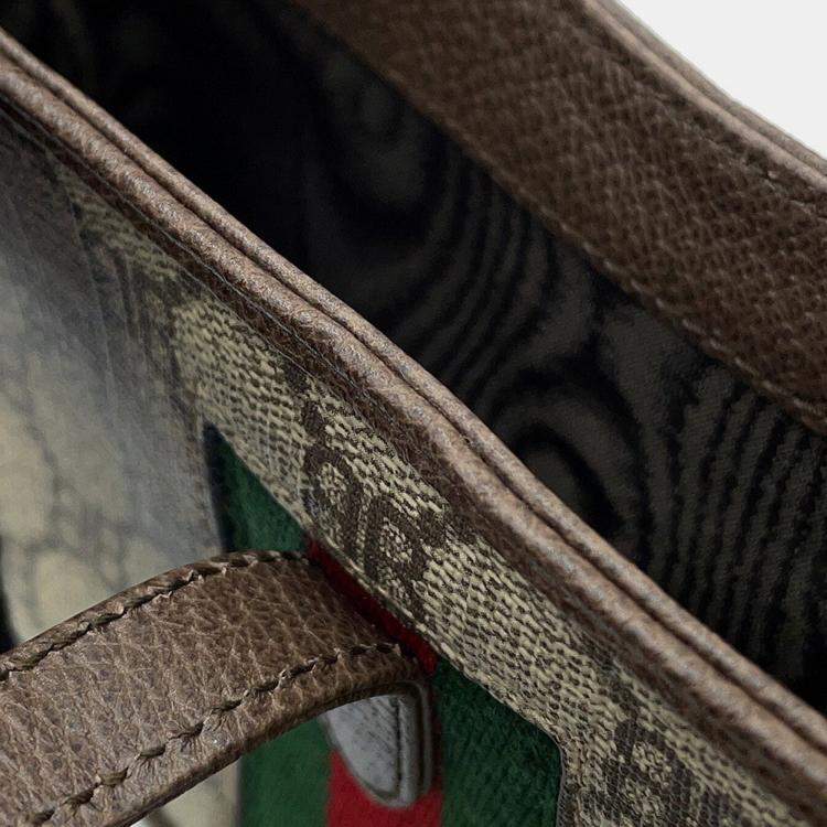 Pre Owned Balenciaga Gucci X Balenciaga The Hacker Project Jackie1961 Shoulder Bag Beige/Brown Pvc Leather Size Mini