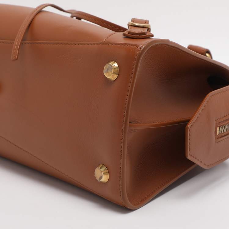 Pre Owned حقيبة يد بالنسياجا نيو كلاسيك سيتي صغيرة جلد بني