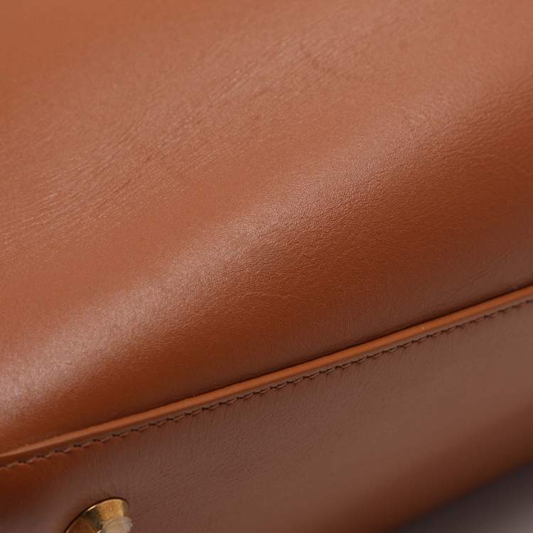 Pre Owned حقيبة يد بالنسياجا نيو كلاسيك سيتي صغيرة جلد بني