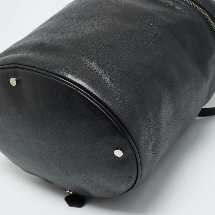 Pre Owned حقيبة يد علوية بالنسياقا سيليندر جلد أسود