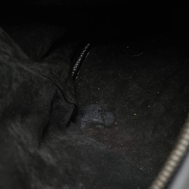 Pre Owned حقيبة يد علوية بالنسياقا سيليندر جلد أسود