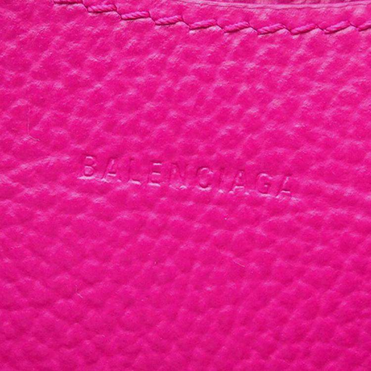 Pre Owned Balenciaga Pink Nano Grained Calfskin Neo Classic City Satchel