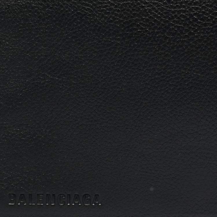 Pre Owned Balenciaga Flap Black Leather Crossbody Bag