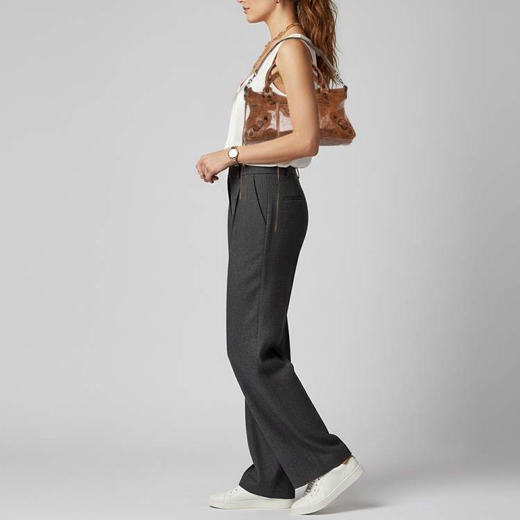 Pre Owned Balenciaga First Brown Leather Classic Motorcycle Bag