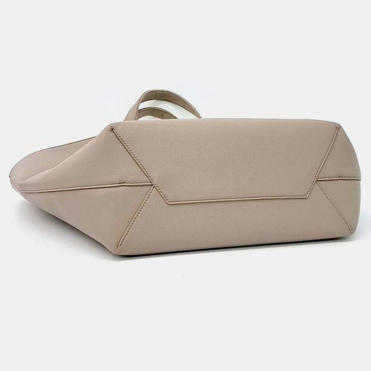 Pre Owned Balenciaga Beige Leather Mary-Kate Medium Tote Bag