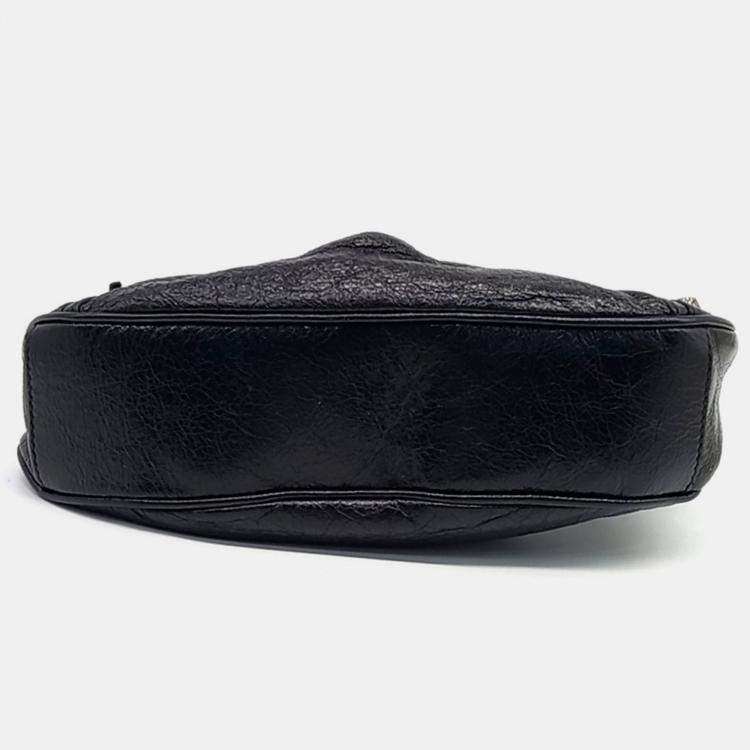 Pre Owned Balenciaga Black Leather Piercing Le Cargo Bag XS