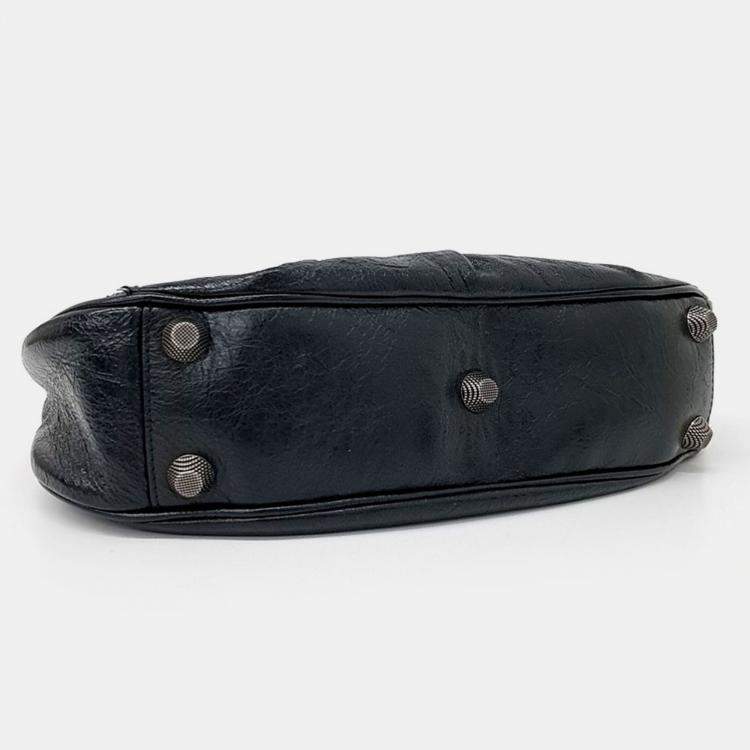 Pre Owned Balenciaga Black Leather Le Cargo Bag Small