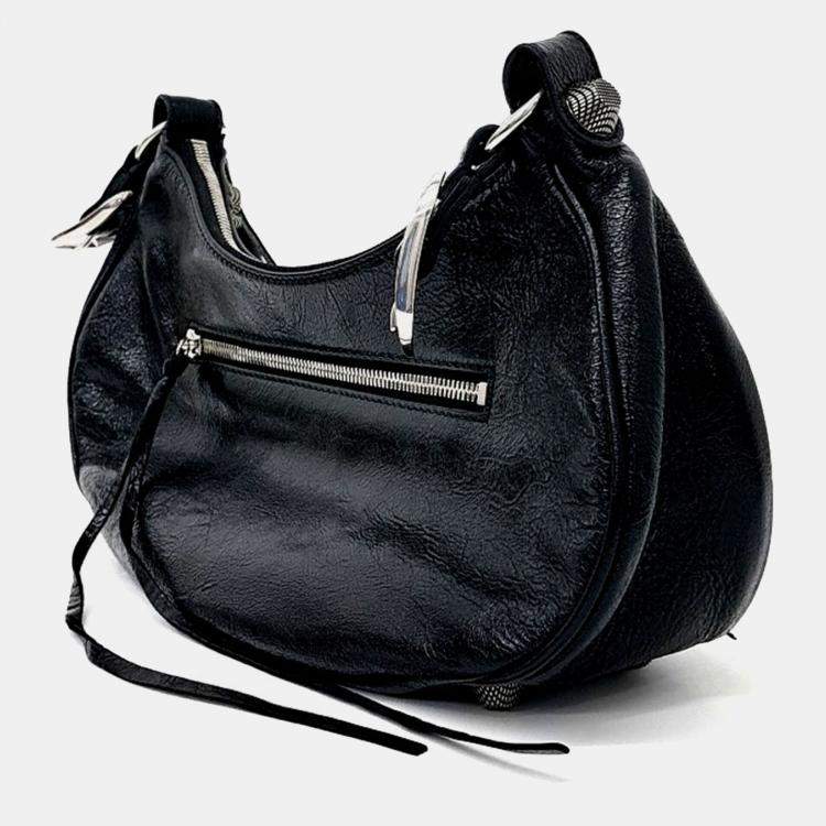 Pre Owned Balenciaga Black Leather Le Cargo Bag Small