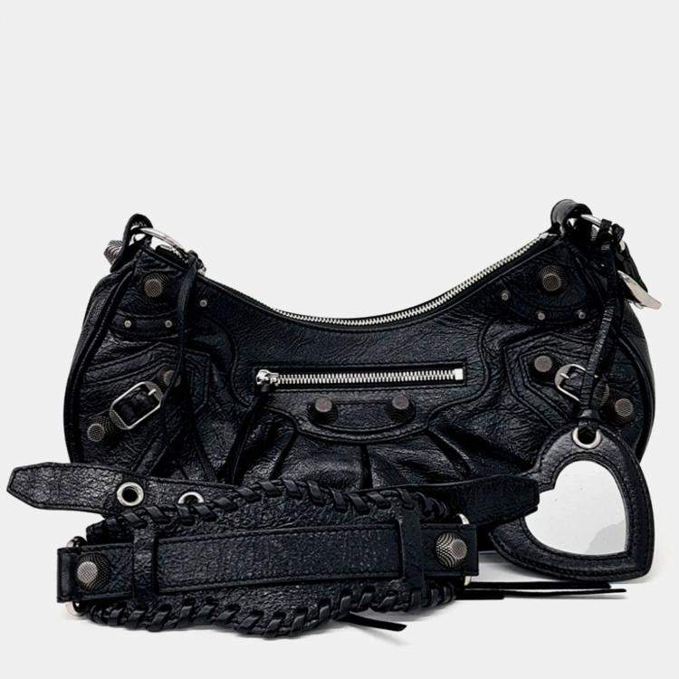 Pre Owned Balenciaga Black Leather Le Cargo Bag Small