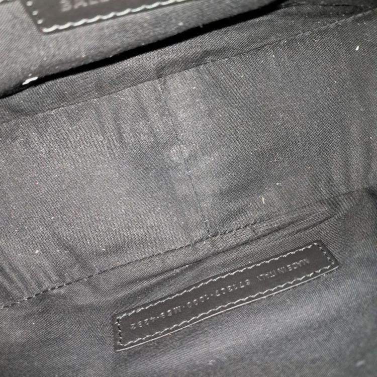 Pre Owned Balenciaga Black Leather Le Cargo Bag Small