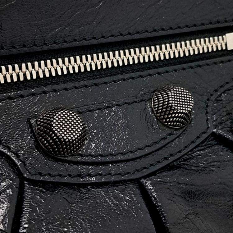 Pre Owned Balenciaga Black Leather Le Cargo Bag Small