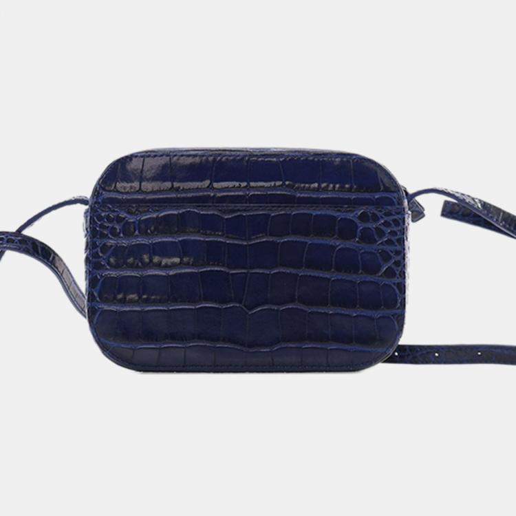 Pre Owned Balenciaga Blue XS Embossed Leather Everyday Camera Bag
