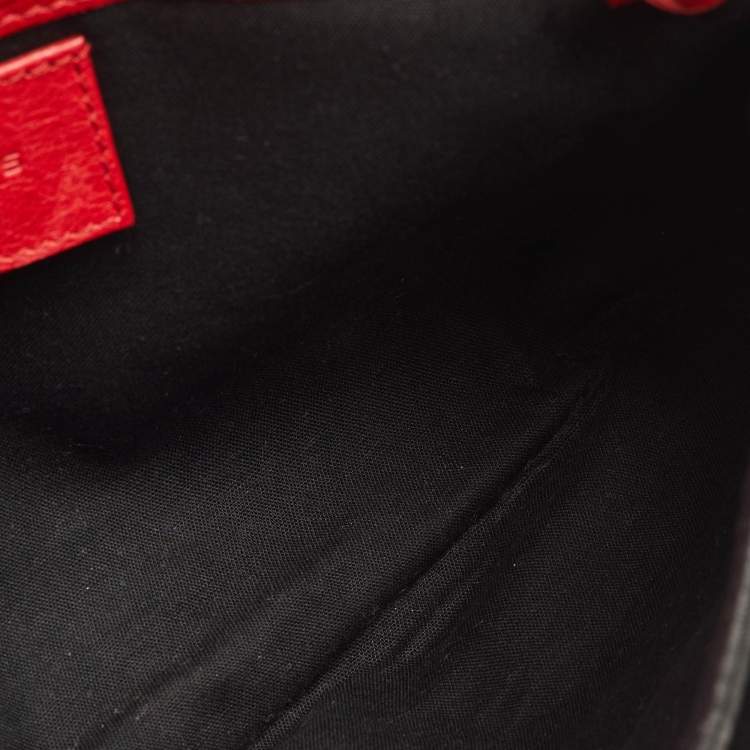 Pre Owned Balenciaga Classic Envelope Medium Red Leather Giant 21 RGH Clutch