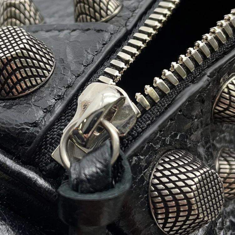 Pre Owned Balenciaga Le Cagoule Cylinder Shoulder Bag Black Leather