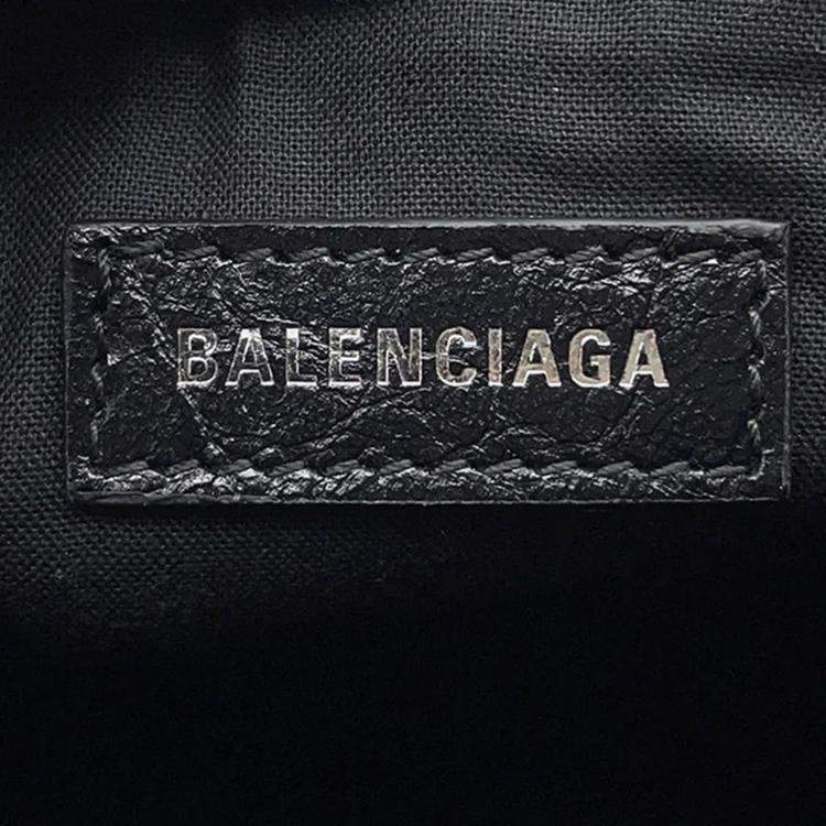 Pre Owned Balenciaga Le Cagoule Cylinder Shoulder Bag Black Leather