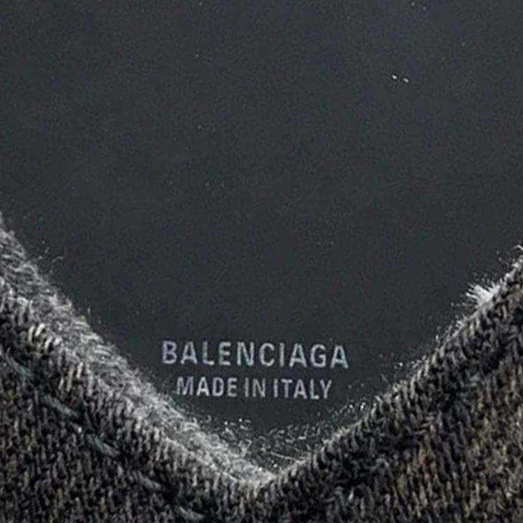 مملوكة مسبقًا Balenciaga Le Cagoule Shoulder Bag Black Denim Size Xs