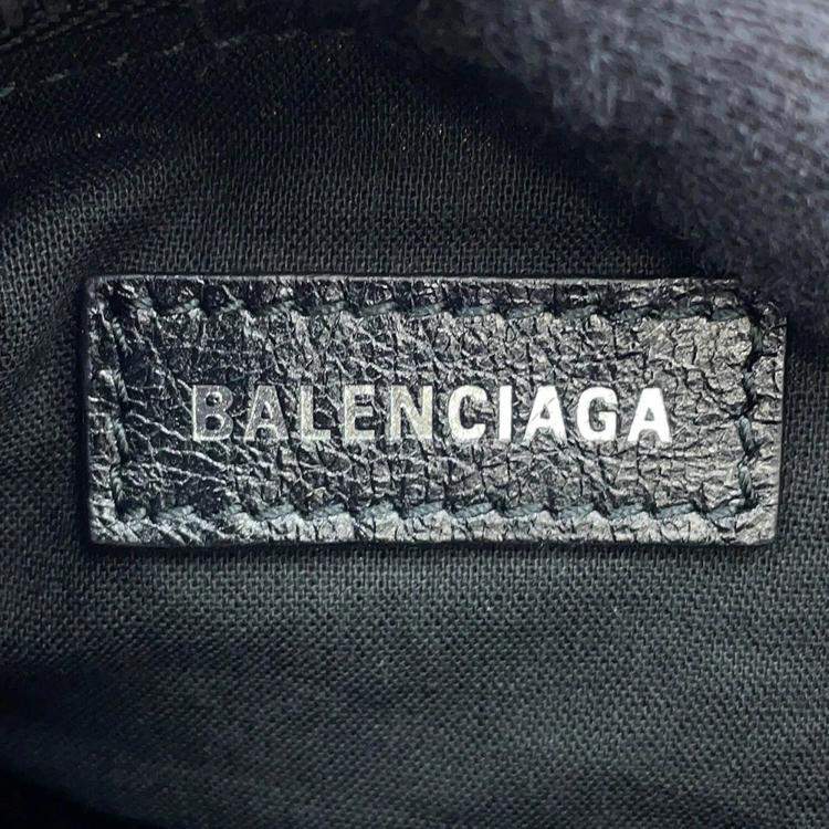 Pre Owned Balenciaga Le Cagoule Cylinder Shoulder Bag Black Leather