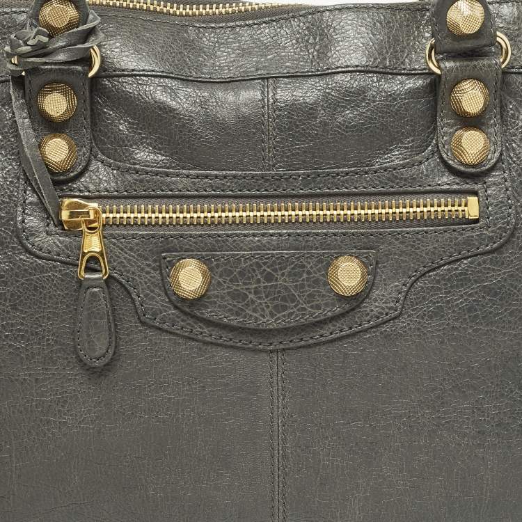 مملوكة مسبقًا Balenciaga GGH Work Grey Leather Tote