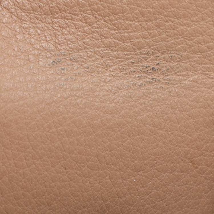 Pre Owned Balenciaga Papier Mini Beige Leather Card Case