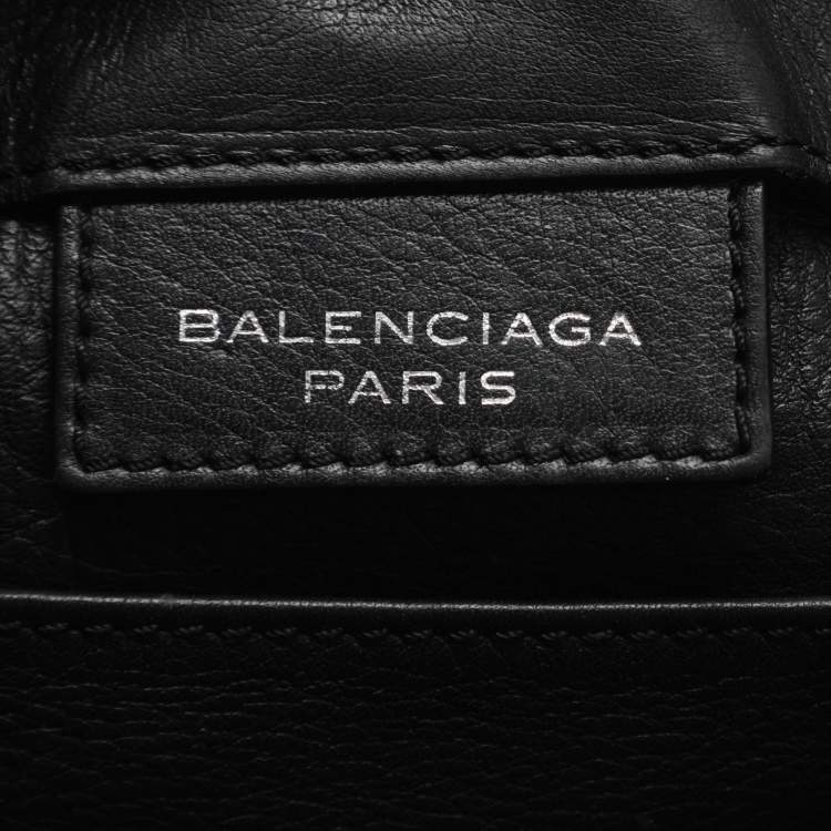Pre Owned Balenciaga Papier A4 Mini Black Leather Tote