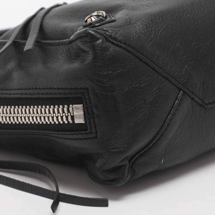 Pre Owned Balenciaga Papier A4 Mini Black Leather Tote