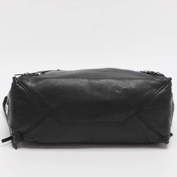 Pre Owned Balenciaga Papier A4 Mini Black Leather Tote