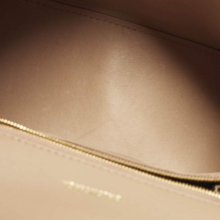 مملوكة مسبقًا Balenciaga Hourglass Small Beige Croc Embossed Leather Top Handle Bag