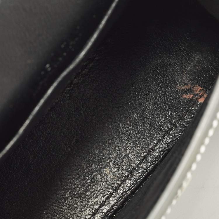 Pre Owned Balenciaga Hourglass Crystal Mini Silver Suede Top Handle Bag