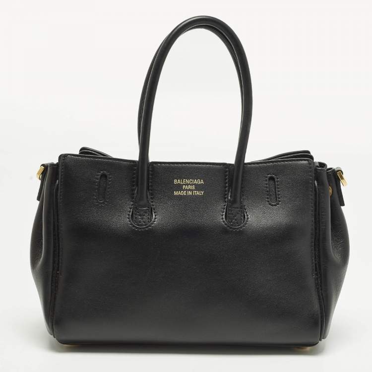 Pre Owned Balenciaga Bel Air Black Leather Tote