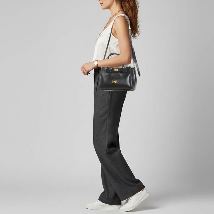 Pre Owned Balenciaga Bel Air Black Leather Tote