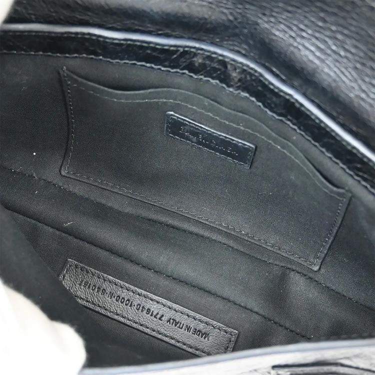 Pre Owned Balenciaga Le Cagole Black Lambskin Leather Shoulder Bag