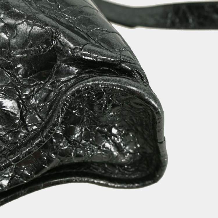 Pre Owned Balenciaga City Small Silver Calfskin Leather Top Handle Bag