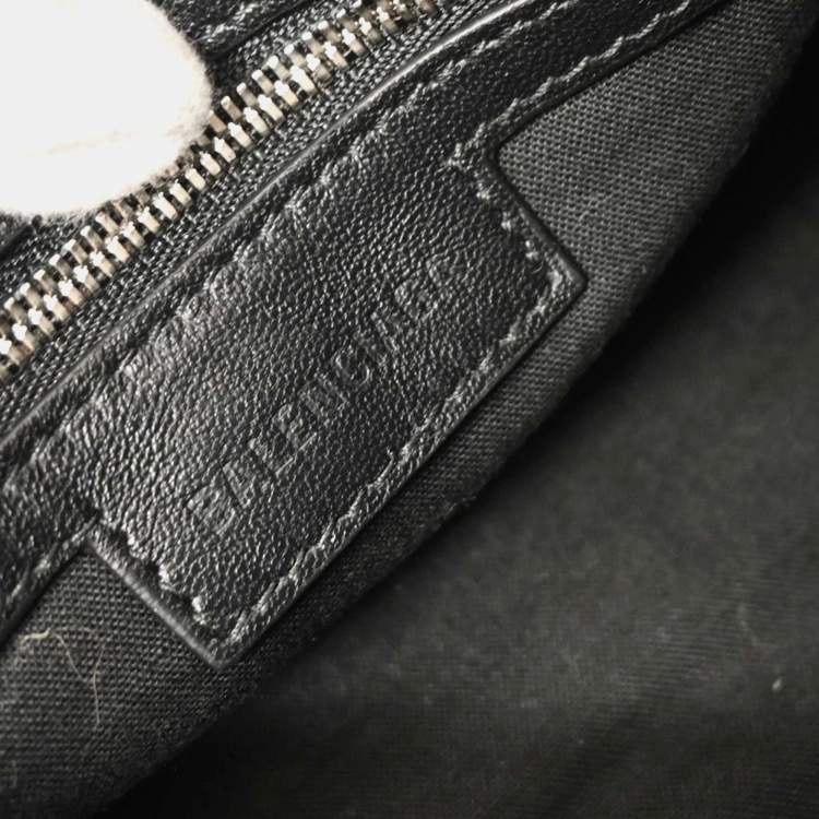 Pre Owned Balenciaga City Small Silver Calfskin Leather Top Handle Bag