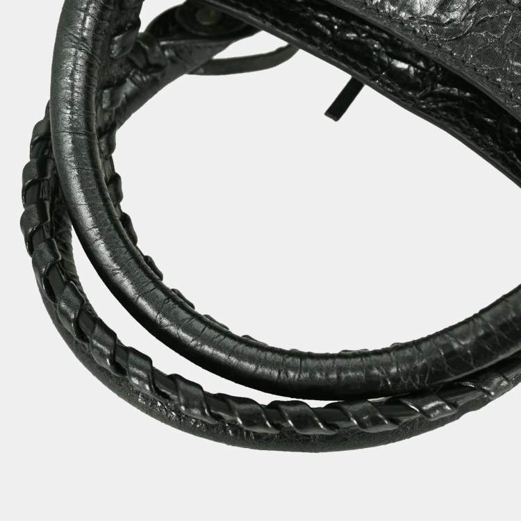 Pre Owned Balenciaga City Small Silver Calfskin Leather Top Handle Bag