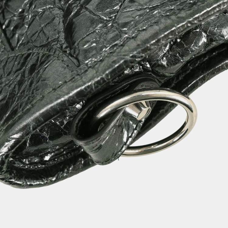 Pre Owned Balenciaga City Small Silver Calfskin Leather Top Handle Bag