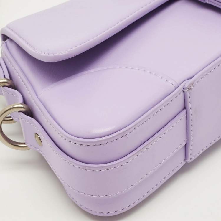 Pre Owned Balenciaga Lindsay Small Light Purple Leather Shoulder Bag