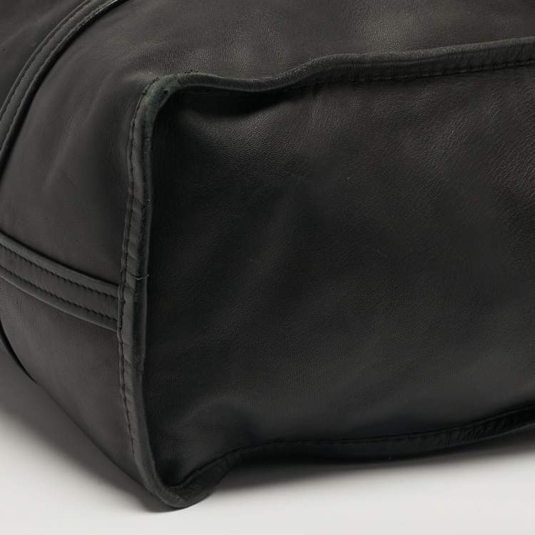 Pre Owned حقيبة توتس بالنسياغا بازار متوسطة جلد سوداء