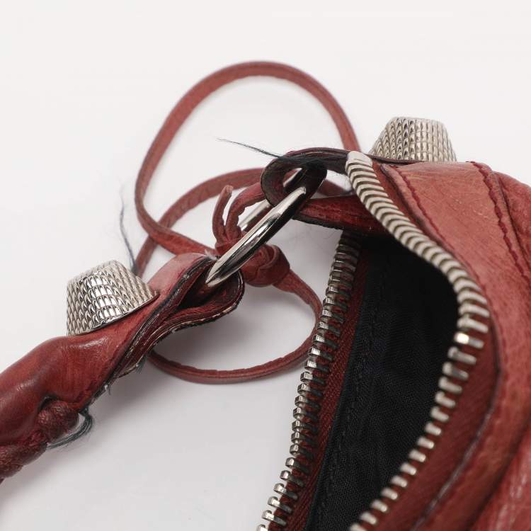 Pre Owned Balenciaga Light Pink Leather GSH Day Hobo