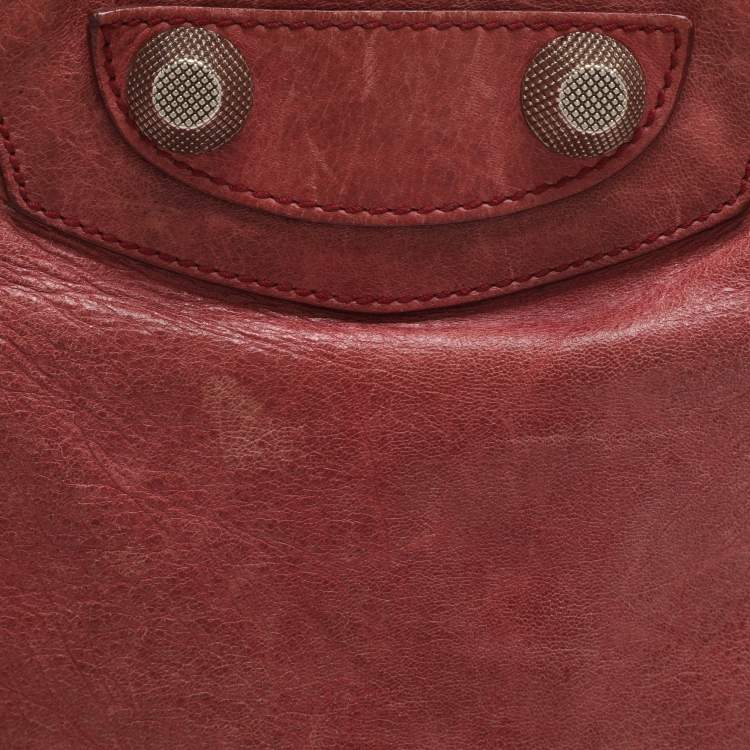 Pre Owned Balenciaga Light Pink Leather GSH Day Hobo