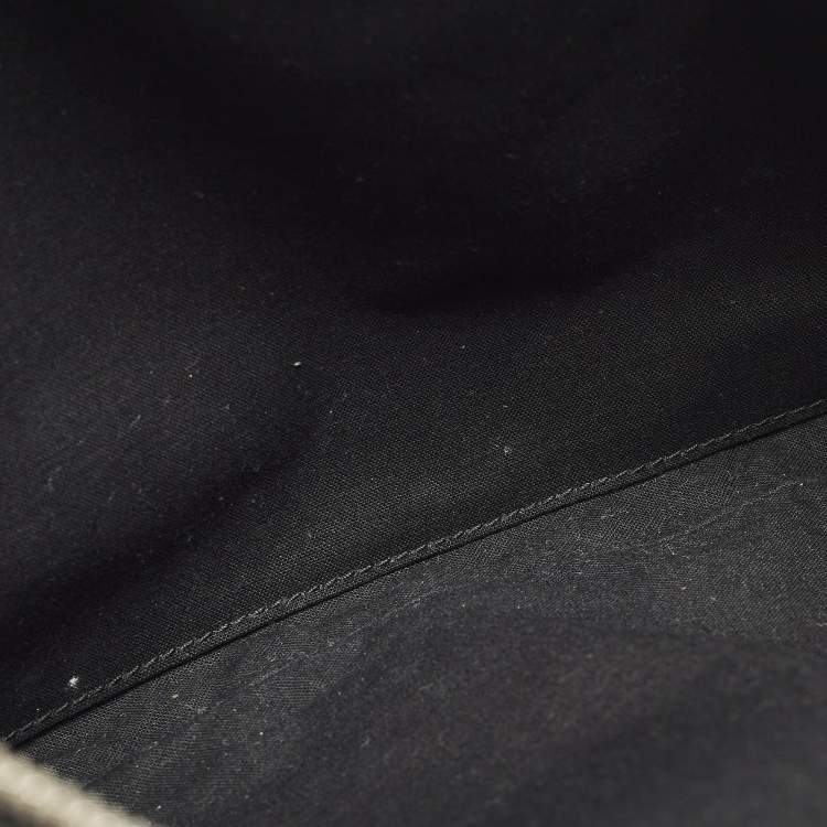 Pre Owned Balenciaga Navy Clip Black Canvas and Leather Zip Pouch 