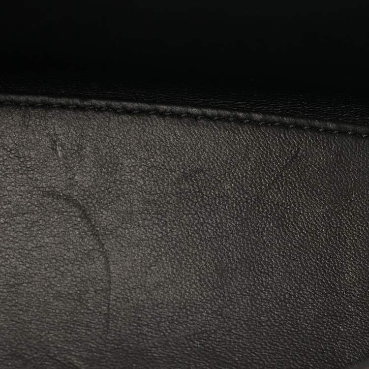 Pre Owned حقيبة بالنسياغا هورغلاس صغيرة جداً يَد علوية جلد ودانتيل أسود/عارٍ