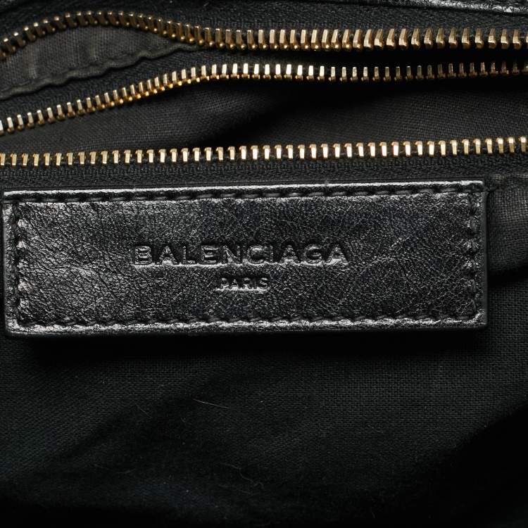 مملوكة مسبقًا Balenciaga Motorcycle City Black Leather Bag